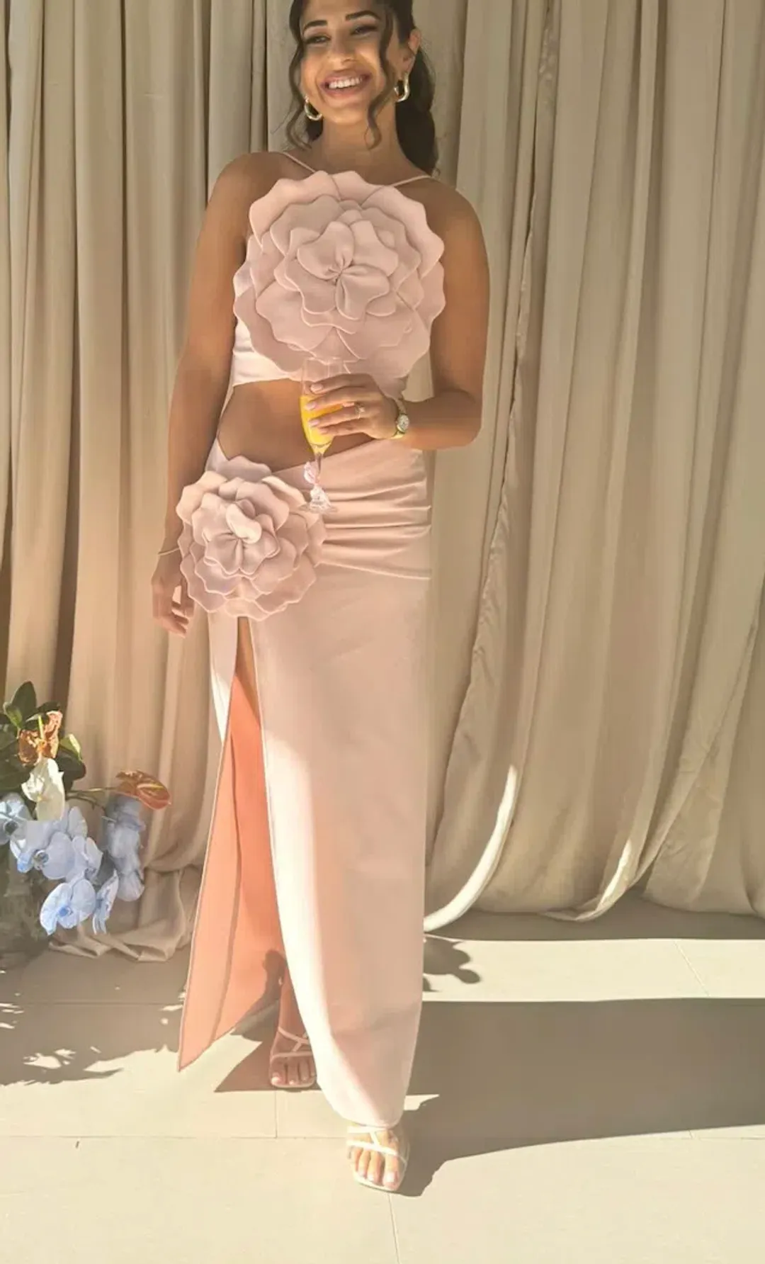 Lovers & Friends Artemis Gown in Light Pink Size XS / AU 6 for rent on The Volte - main image