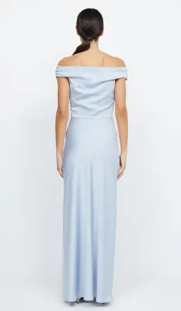 Bec & Bridge Eternity Off Shoulder Maxi Dress Dusty Blue Size XS / AU 6 for rent on The Volte - image 3