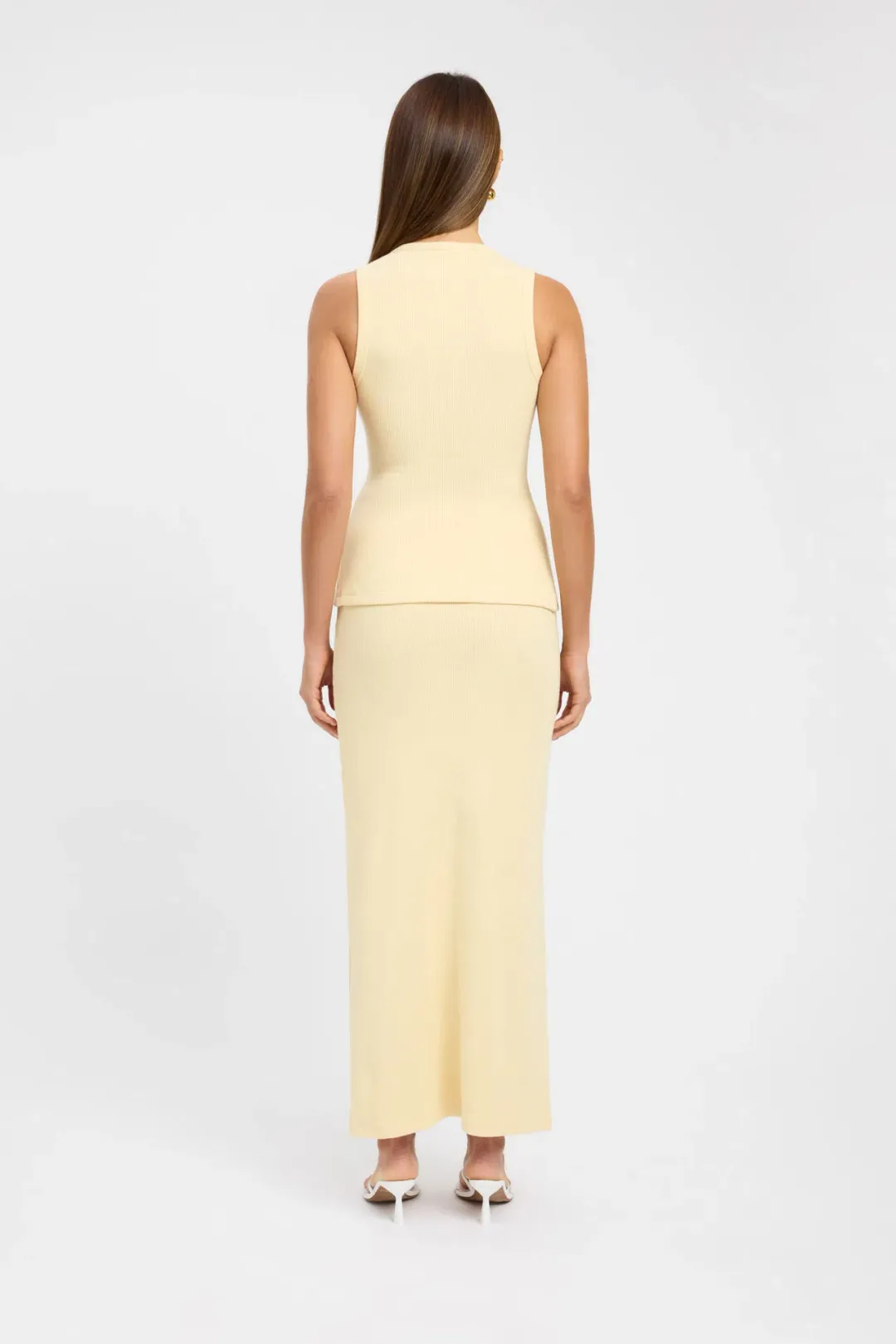 Kookai Bec Button Tank Size 36 and Carter Maxi Skirt Size 34 Set Butter for rent on The Volte - main image