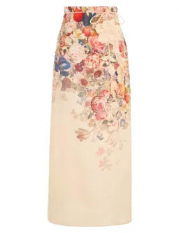Zimmermann Luminosity Liftoff Flower Top & Midi Skirt Set Morisot Cream Print Size 1 / AU 10 for rent on The Volte - image 5