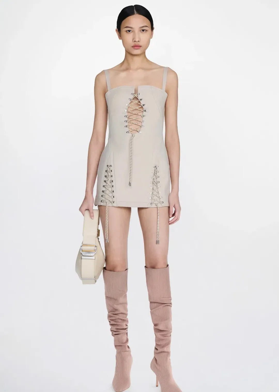 Dion Lee Hiking Laced Mini Dress for rent on The Volte - main image