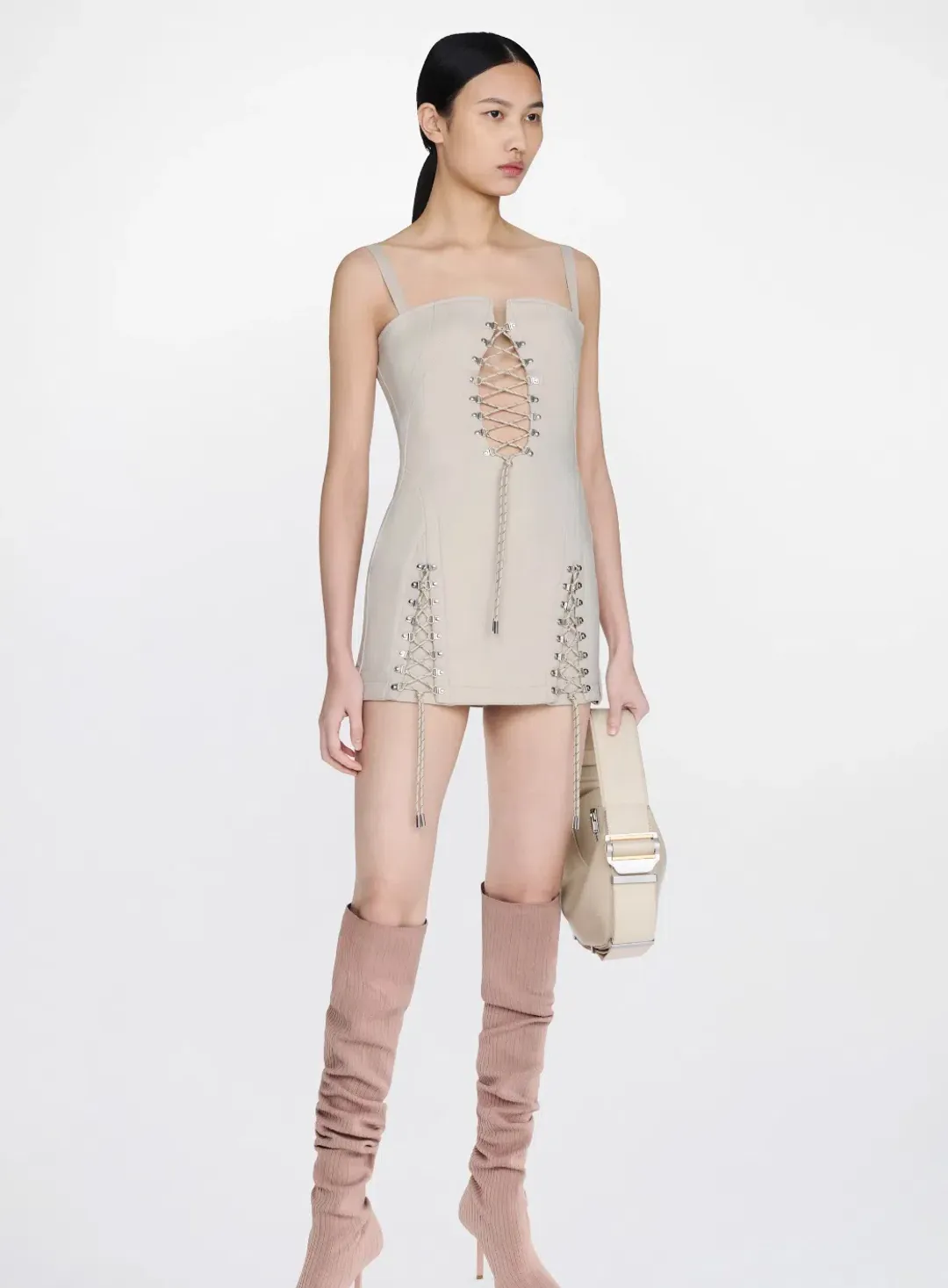 Dion Lee Hiking Laced Mini Dress for rent on The Volte - main image