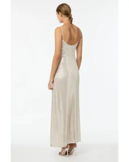 Manning Cartell High Voltage Slip Dress Nude Silver Size AU 8 for rent on The Volte - image 3