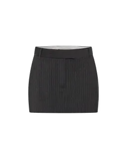 Camilla and Marc Brancusi Blazer and Mini Skirt Set Charcoal Pinstripe Size AU 8 for rent on The Volte - image 5