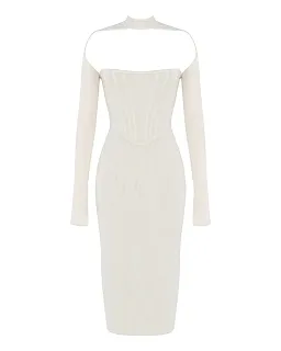 House of CB Milarose Midi Dress White Size AU 8 for rent on The Volte - image 5