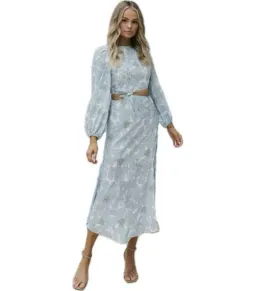 Mirror Mirror Boutique Boston Dress Blue Floral Size AU 8 for rent on The Volte - image 1