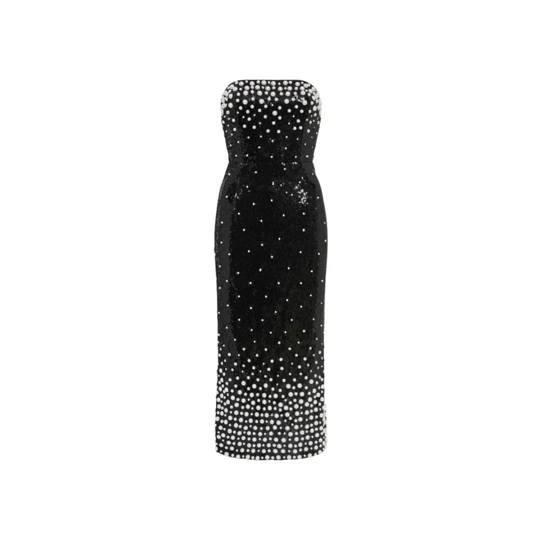 Rebecca Vallance Denise Midi Dress Black Size AU 8 for rent on The Volte - main image