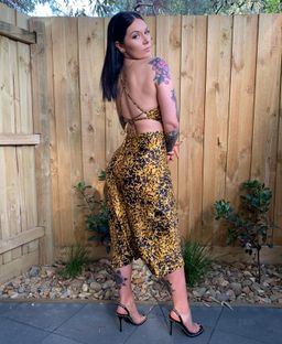 Bec & Bridge Turtle Rock Midi Dress Gold/Black Size AU 8 for rent on The Volte - image 3