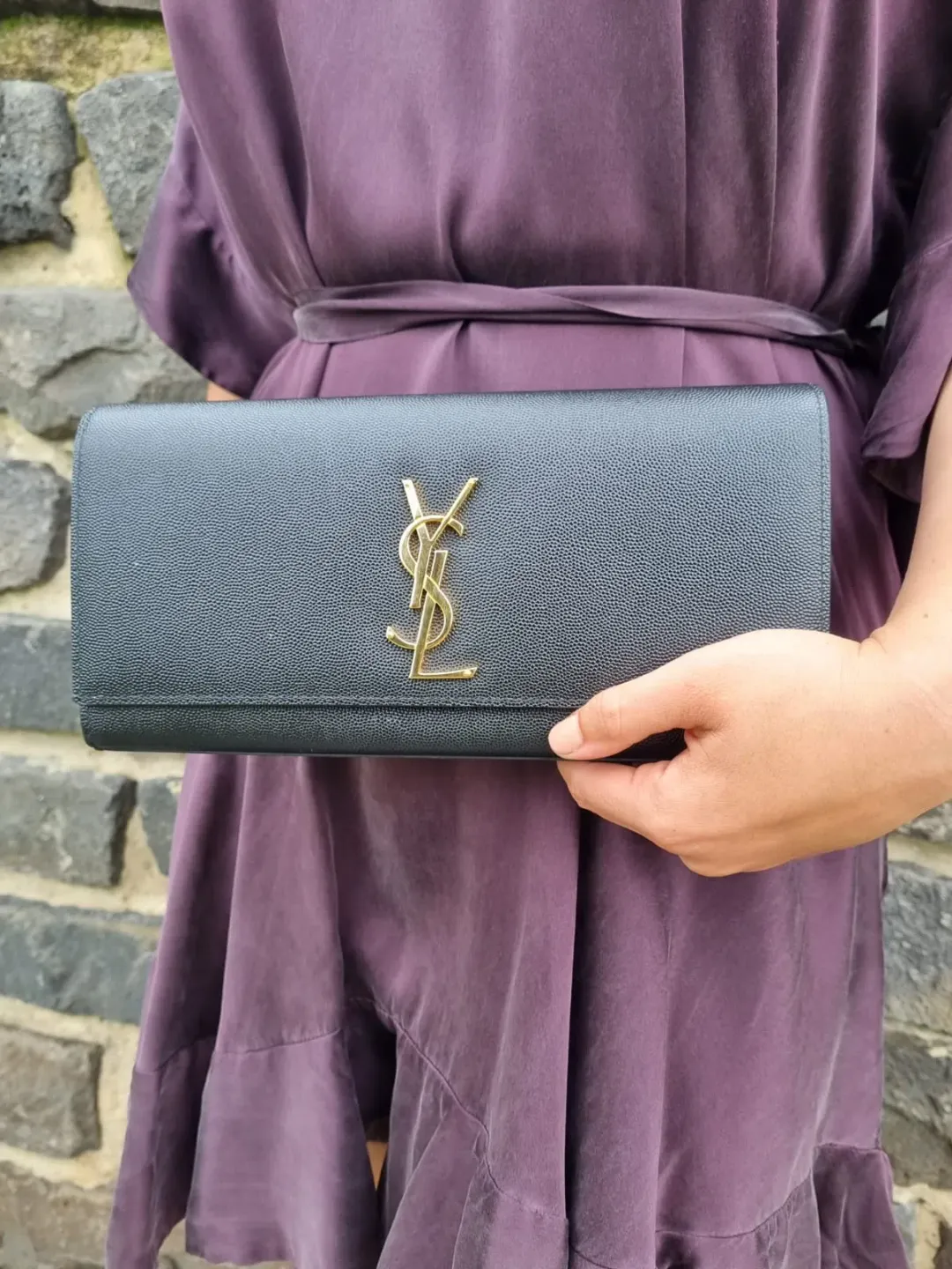 YSL Kate Black Clutch for rent on The Volte - main image