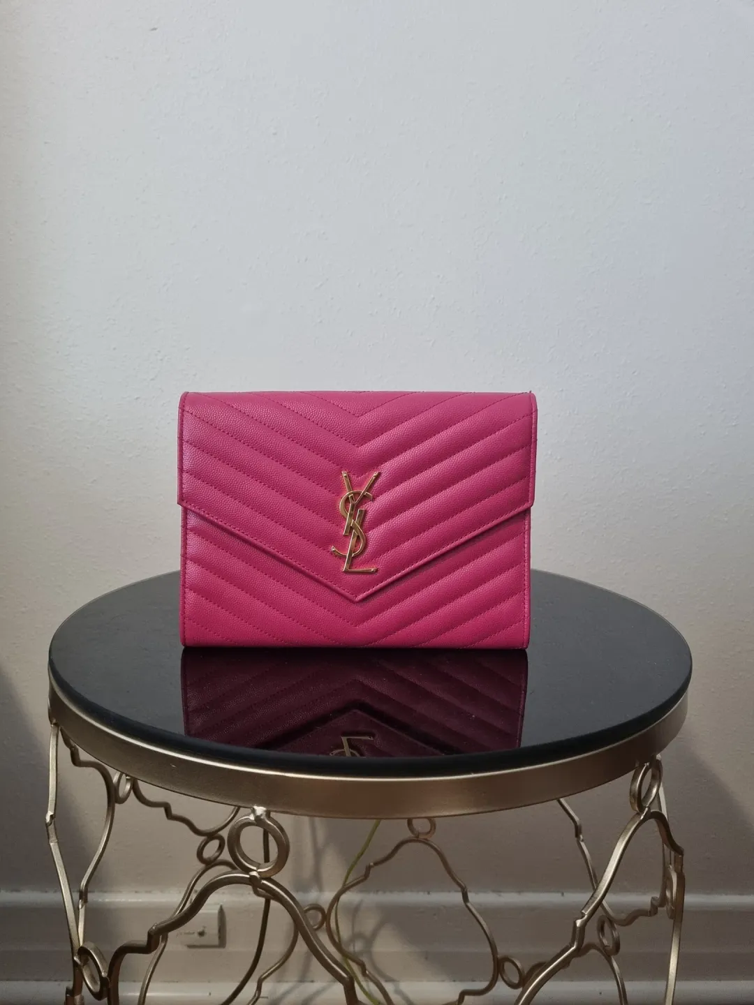 YSL Flap Pouch Hot Pink for rent on The Volte - main image