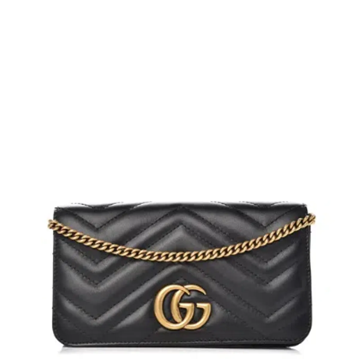 Gucci Calfskin Matelasse Mini Bag Black for rent on The Volte - main image