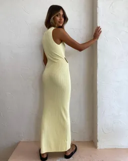 Sir the Label Kelvin Draped Dress Lemon Yellow Size 8 for rent on The Volte - image 3