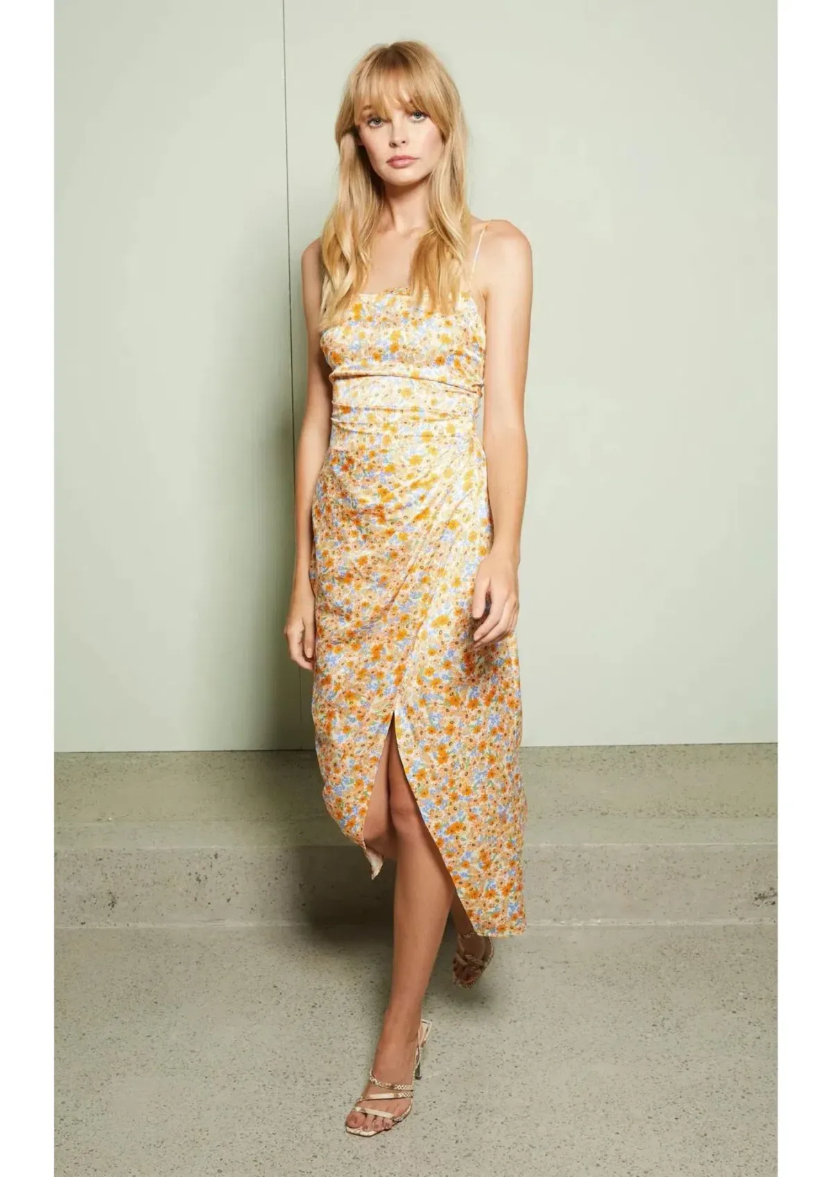 Bec & Bridge Heidi Midi Dress Floral Size 8 for rent on The Volte - main image