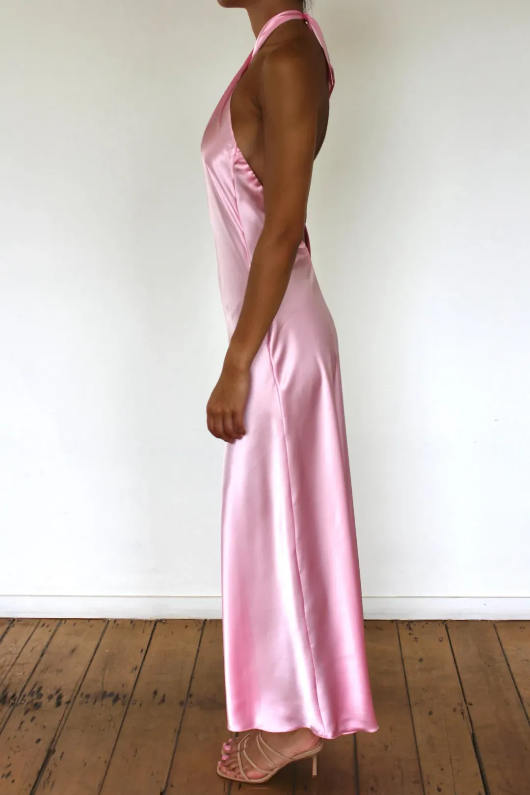 YLD Design Crossover Maxi Dress Light Pink Size S / AU 8 for rent on The Volte - main image