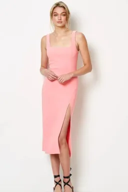 Bec & Bridge Hibiscus Island Midi Dress Pink Size 6 for rent on The Volte - image 1