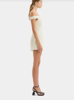 Sir the Label Sandrine Off Shoulder Mini Dress Ecru Size 1/Au 8 for rent on The Volte - image 2