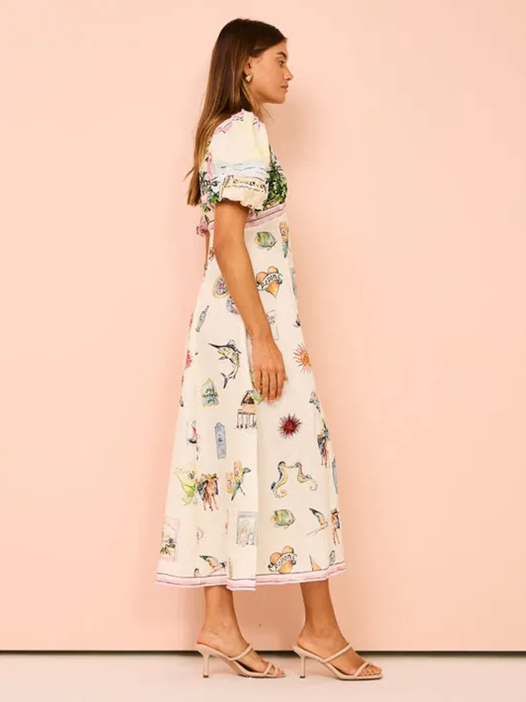 Alemais Sunset Midi Dress Multi Size 10 for rent on The Volte - main image