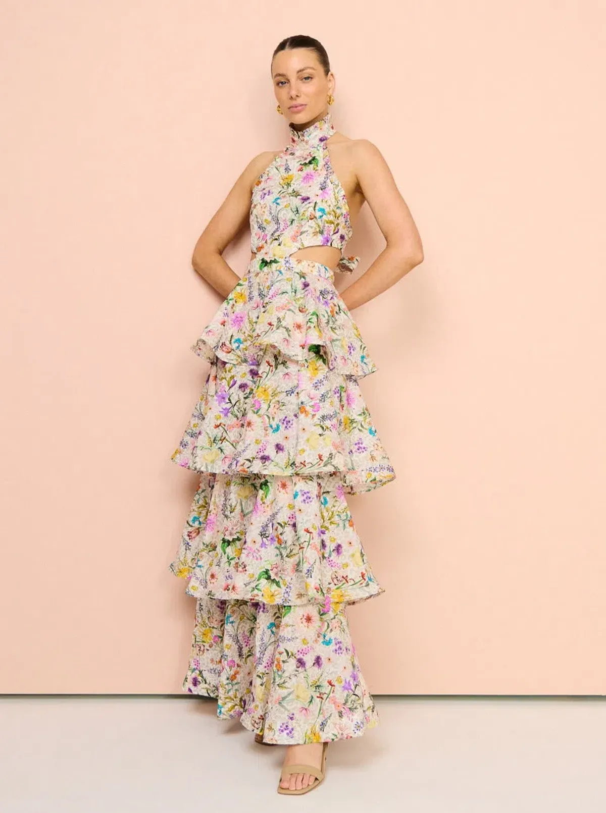 Aqua Blu Heather Dress Jardine Print Size 10 for rent on The Volte - main image