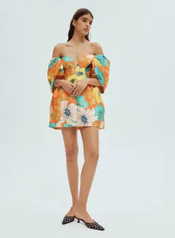 Alemais Piato Sculpt Mini Dress Floral Size 10 for rent on The Volte - image 2