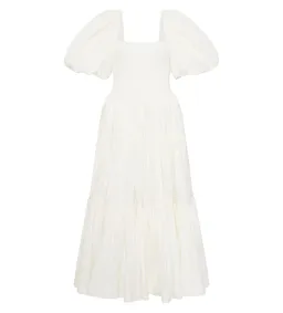 Aje Casa Puff Sleeve Midi Dress White Size 10 for rent on The Volte - image 4