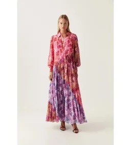 Aje Collisions Smock Maxi Dress Multi Floral Size 10 for rent on The Volte - image 1