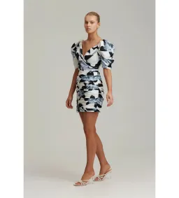 C/MEO Collective Ambient New Direction Mini Dress Black Botanic Size 14 for rent on The Volte - image 2