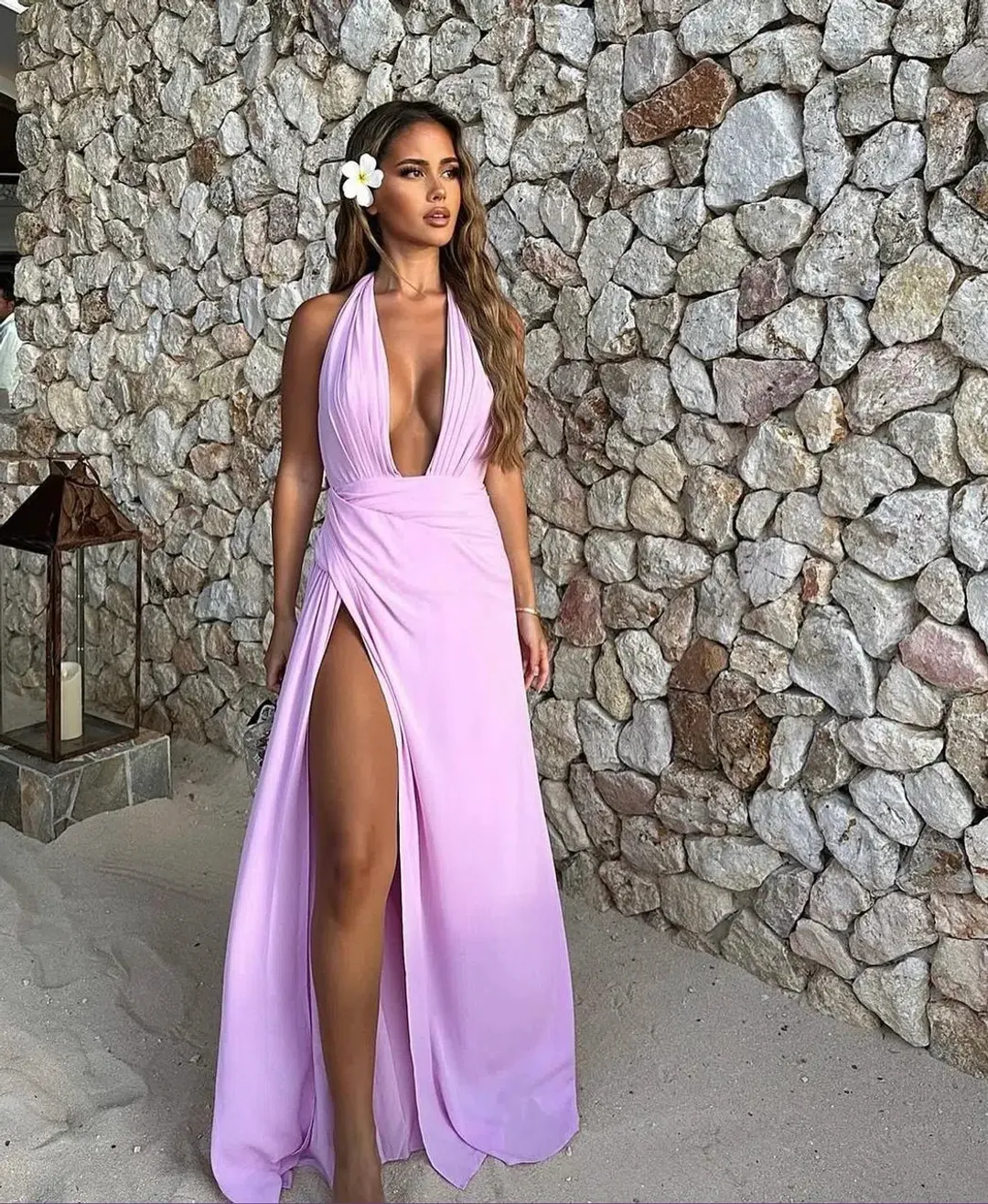 Calia Collection Antonia Dress Soft Pink Lilac Size 8 for rent on The Volte - main image