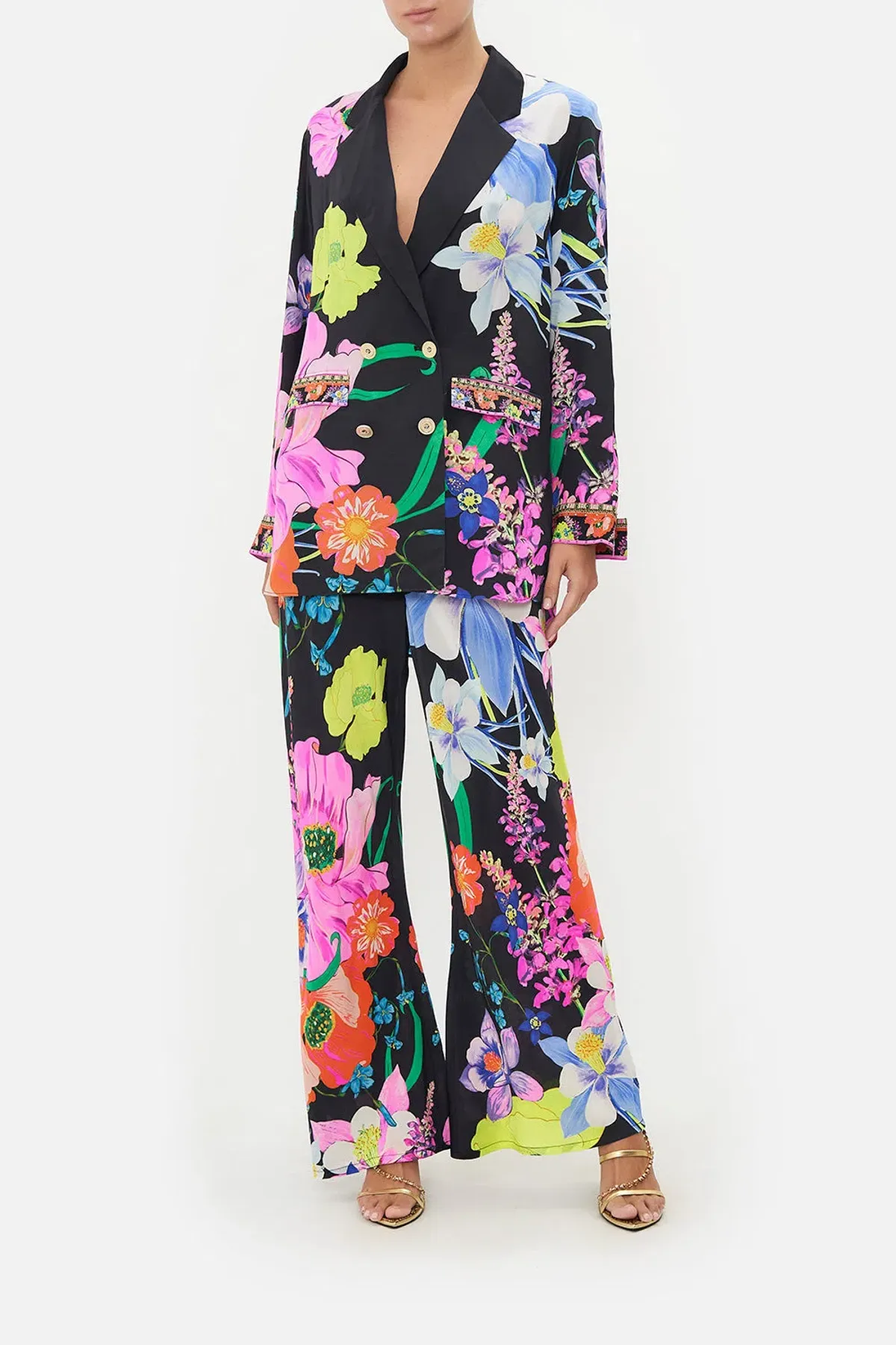 Camilla Away With The Fairies Double Breasted Soft Jacket and Pants Set S / AU 10  for rent on The Volte - main image