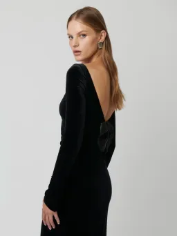 Effie Kats Yasmin Maxi Dress Black Velvet Size XS / AU 6 for rent on The Volte - image 4