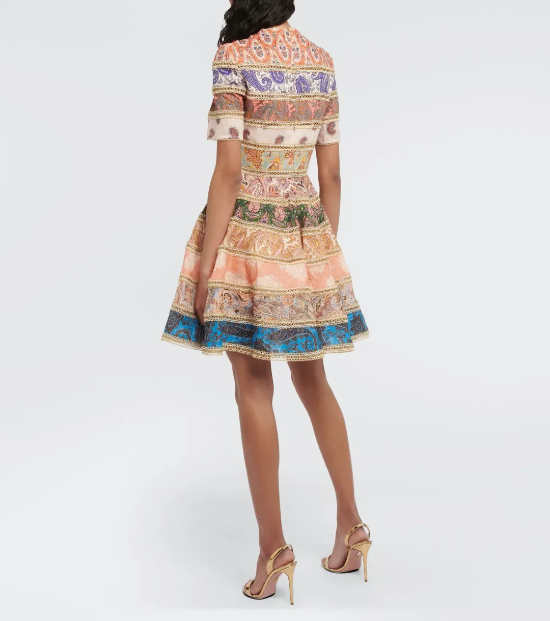 Zimmermann Devi Spliced Mini Dress Print Size 2 / AU 12 for rent on The Volte - main image
