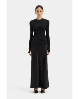Sir the Label Alessia Draped Gown Black Size 2 / AU 10 for rent on The Volte - image 1
