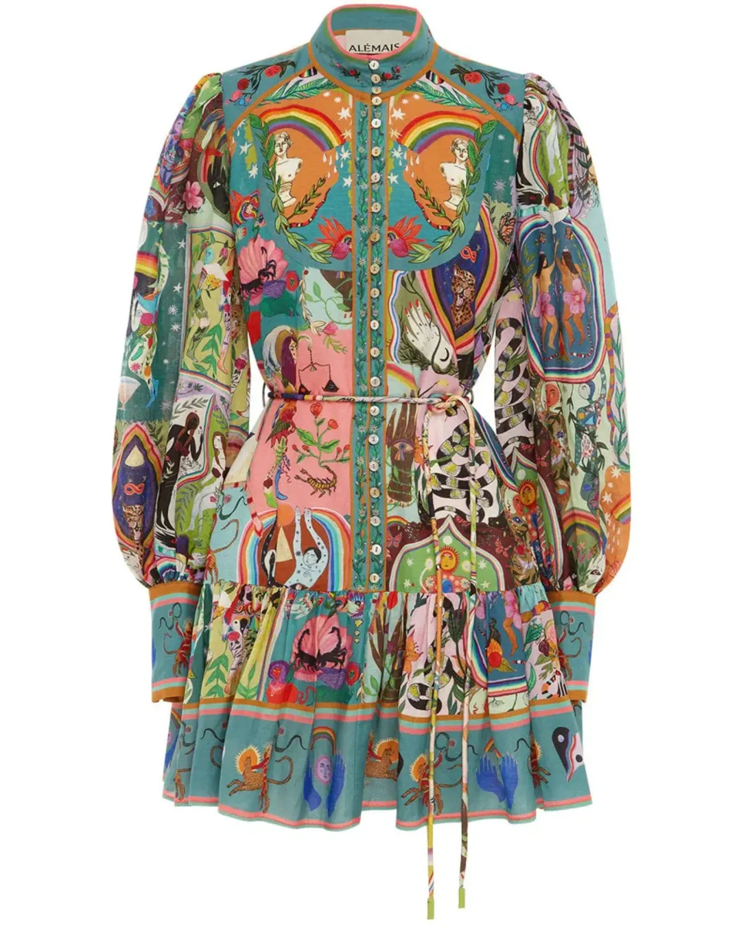 Alemais Evergreen Mini Dress Multi Size AU 14 for rent on The Volte - main image