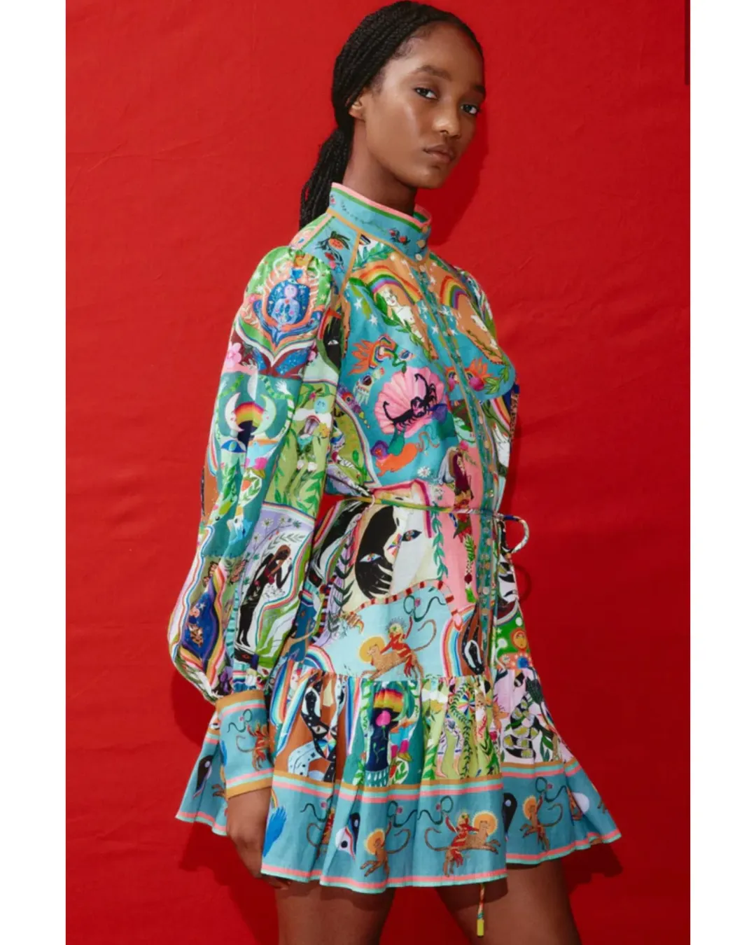 Alemais Evergreen Mini Dress Multi Size AU 14 for rent on The Volte - main image