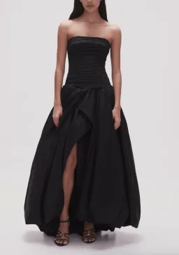 Aje Violette Bubble Hem Maxi Dress Black Size AU 6 for rent on The Volte - image 1
