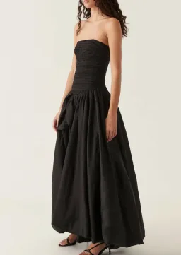 Aje Violette Bubble Hem Maxi Dress Black Size AU 6 for rent on The Volte - image 4