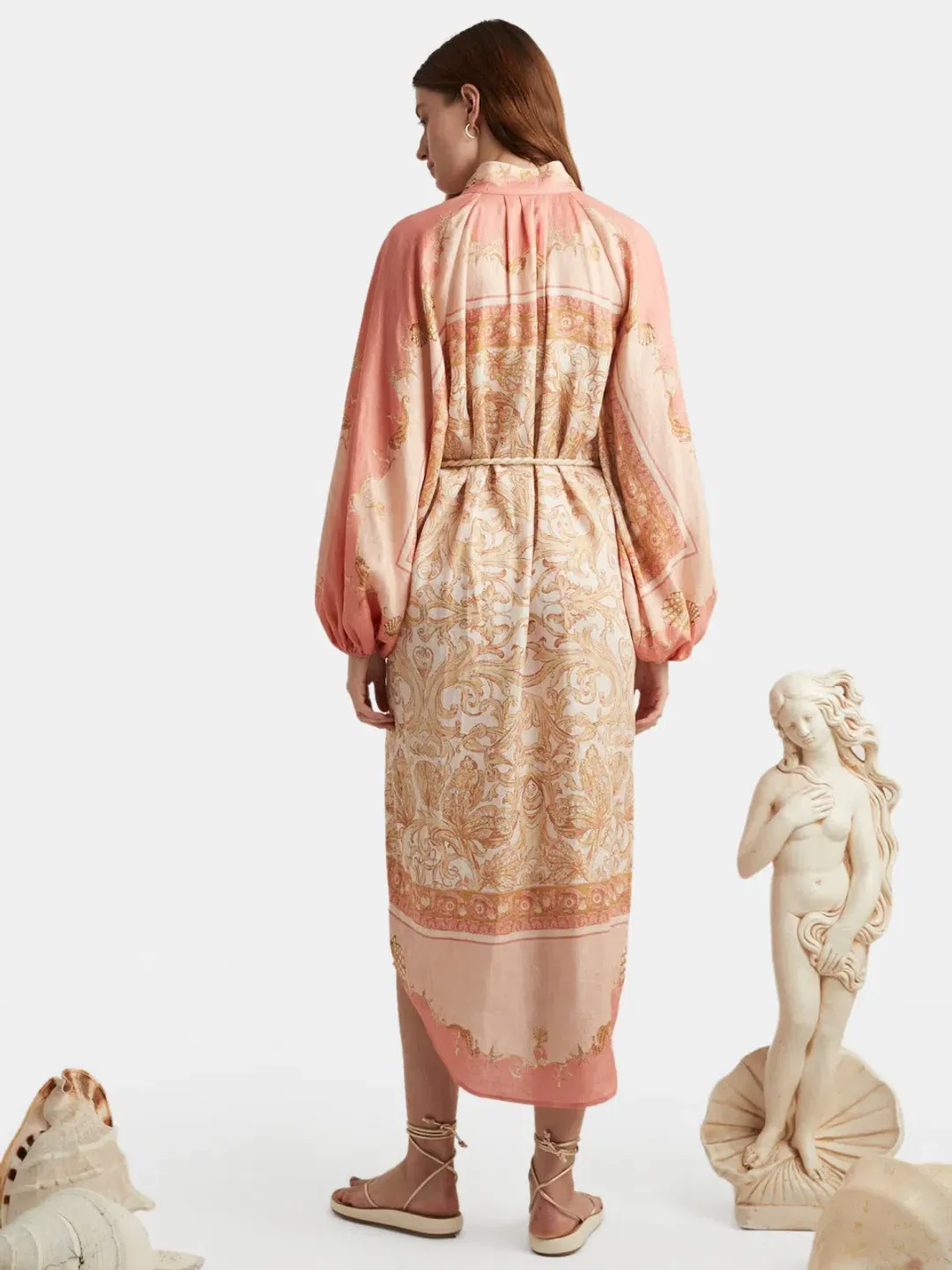 Alemais Ursula Shirtdress Pink Multi Size AU 12 for rent on The Volte - main image