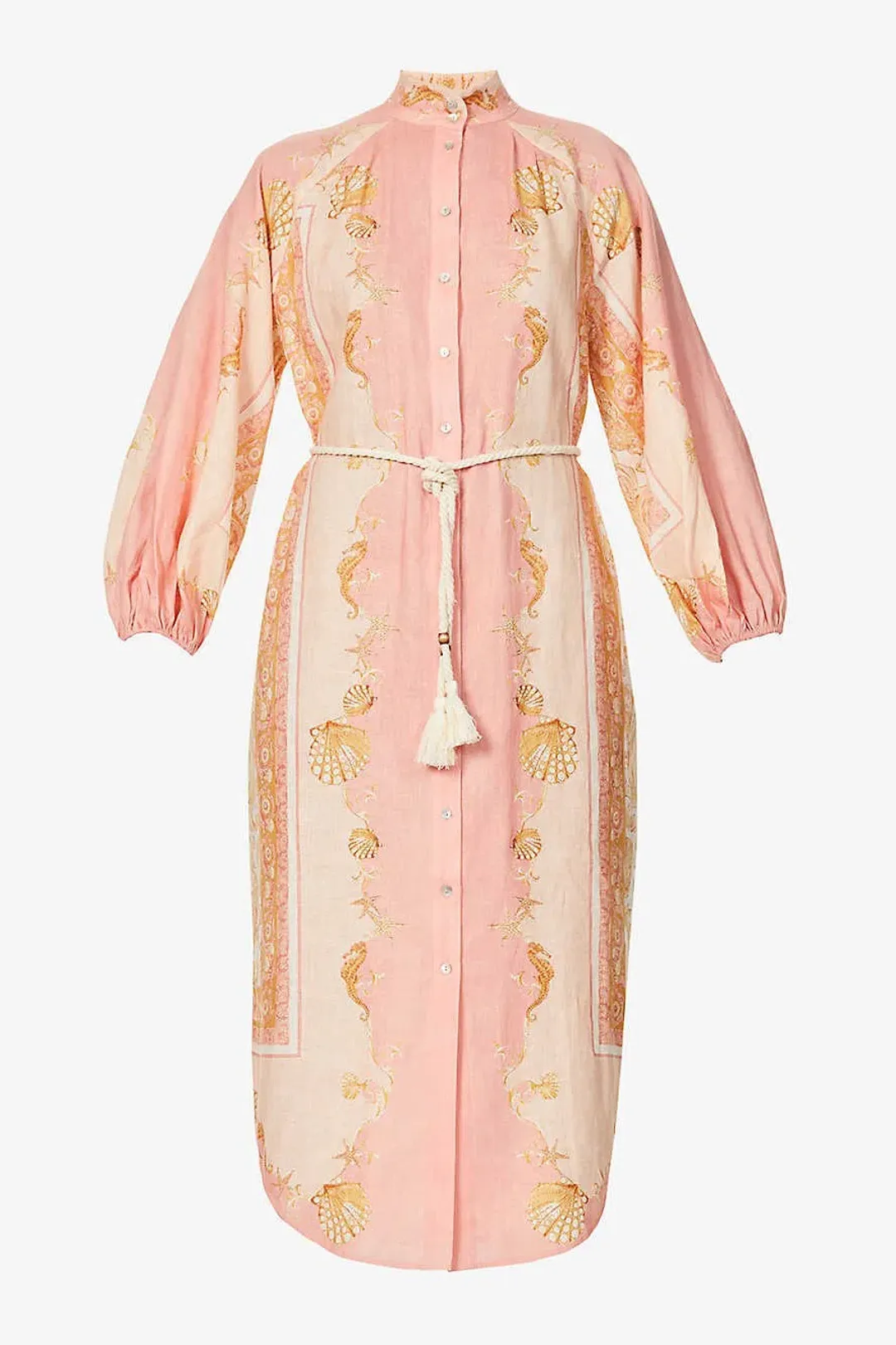 Alemais Ursula Shirtdress Pink Multi Size AU 12 for rent on The Volte - main image