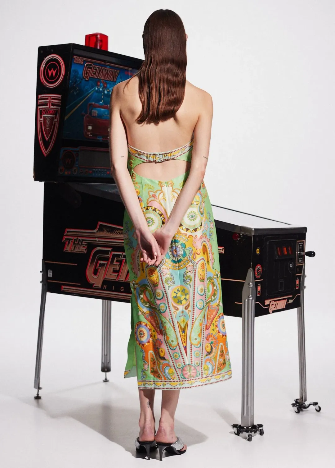 Alemais Pinball Bodice Midi Dress Multi Size AU 16 for rent on The Volte - main image