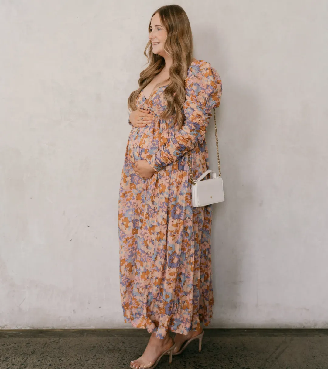 Zimmermann Violet Twist Front Midi Dress Multi Floral Size 4 / AU 12-14 for rent on The Volte - main image