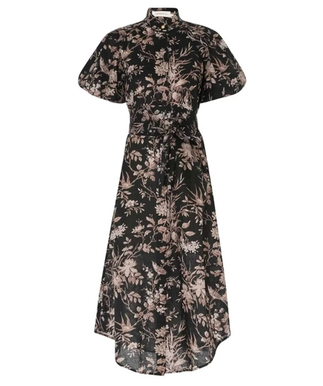 Zimmermann Kaftan Midi Dress Black Mockingbird Size 14 for rent on The Volte - main image