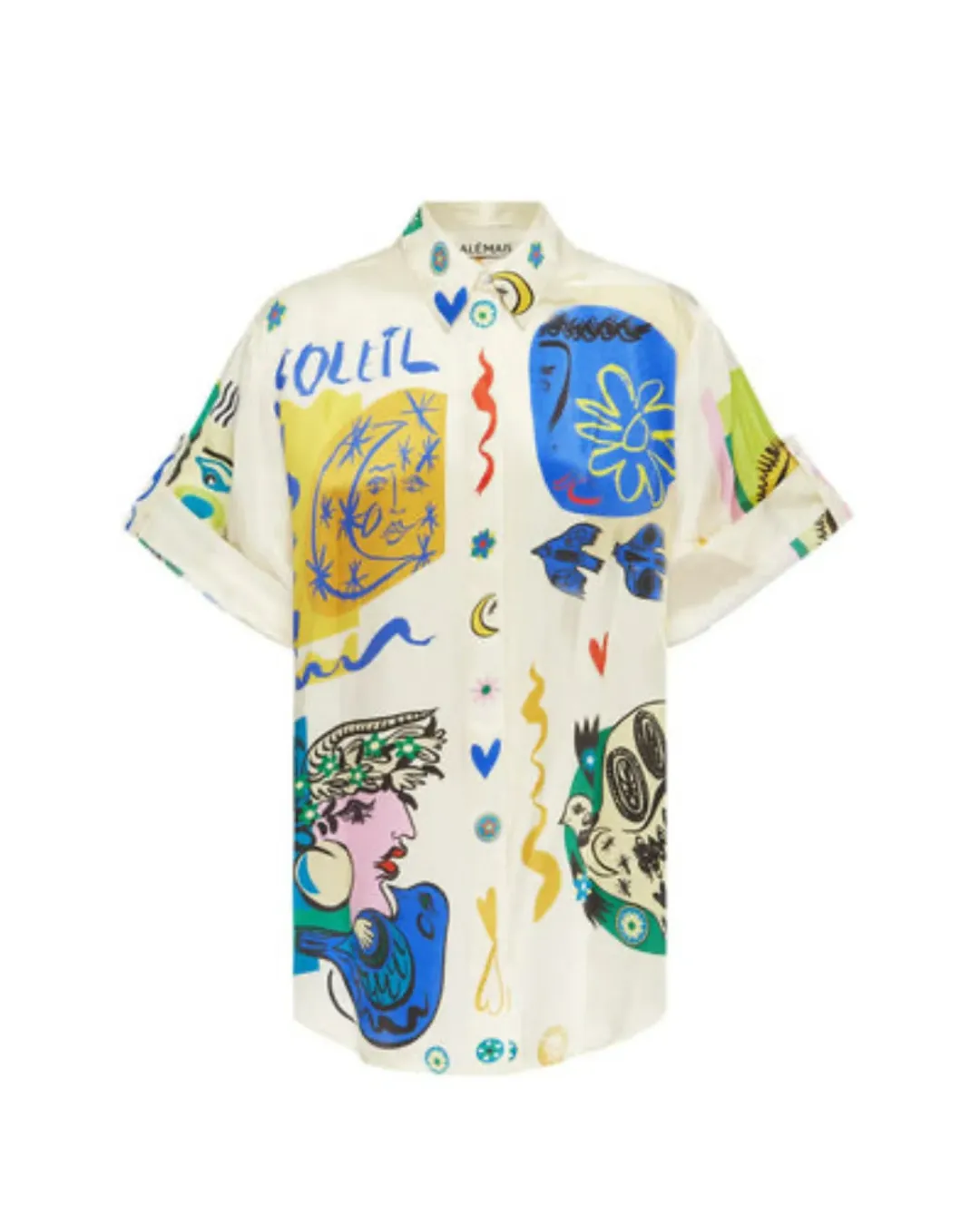 Alemais Soleil SIlk Shirt and Pant Set Print Size AU 14 for rent on The Volte - main image