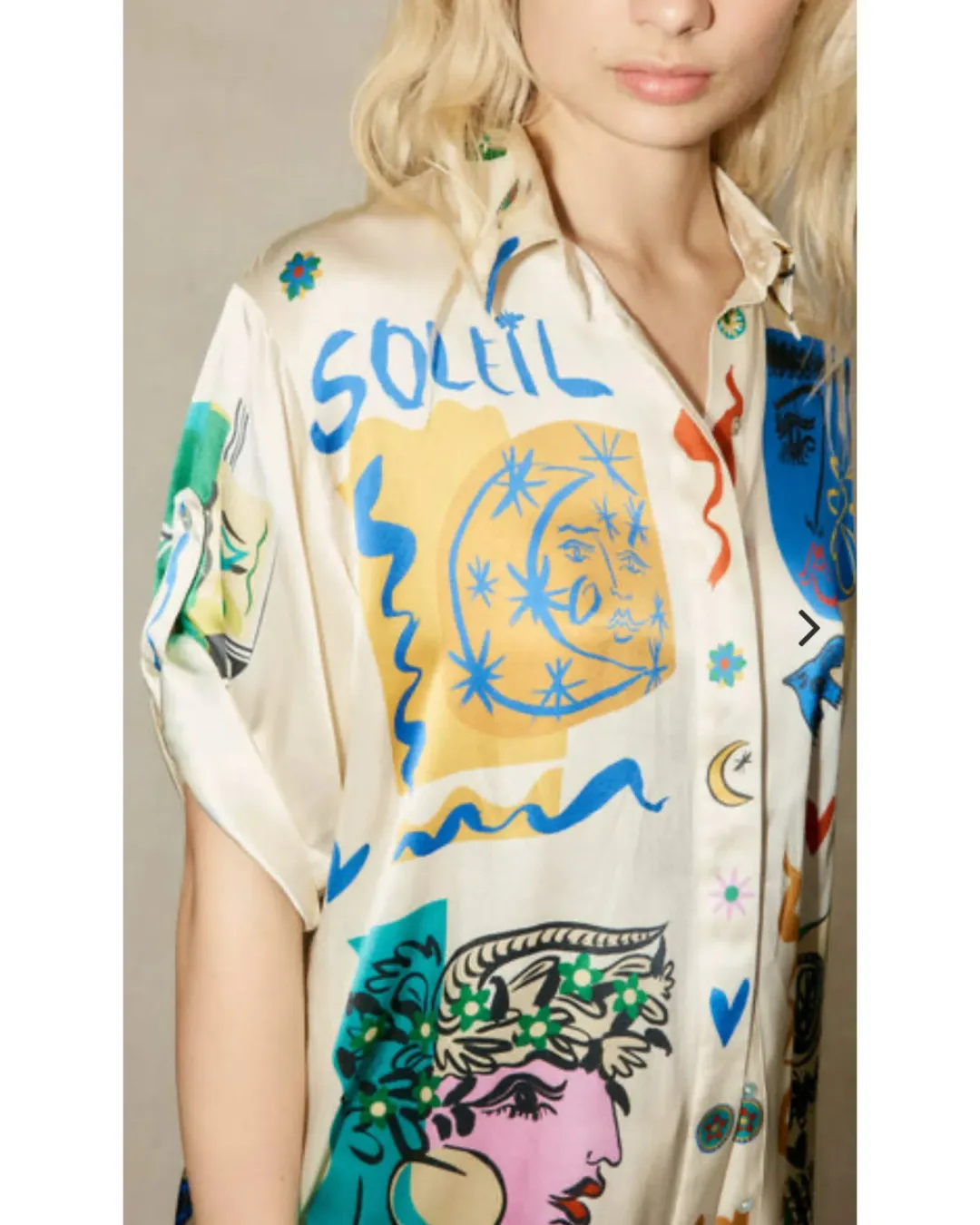 Alemais Soleil SIlk Shirt and Pant Set Print Size AU 14 for rent on The Volte - main image