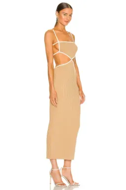 Bec & Bridge Coyote Midi Dress in Camel Size 6 for rent on The Volte - image 2