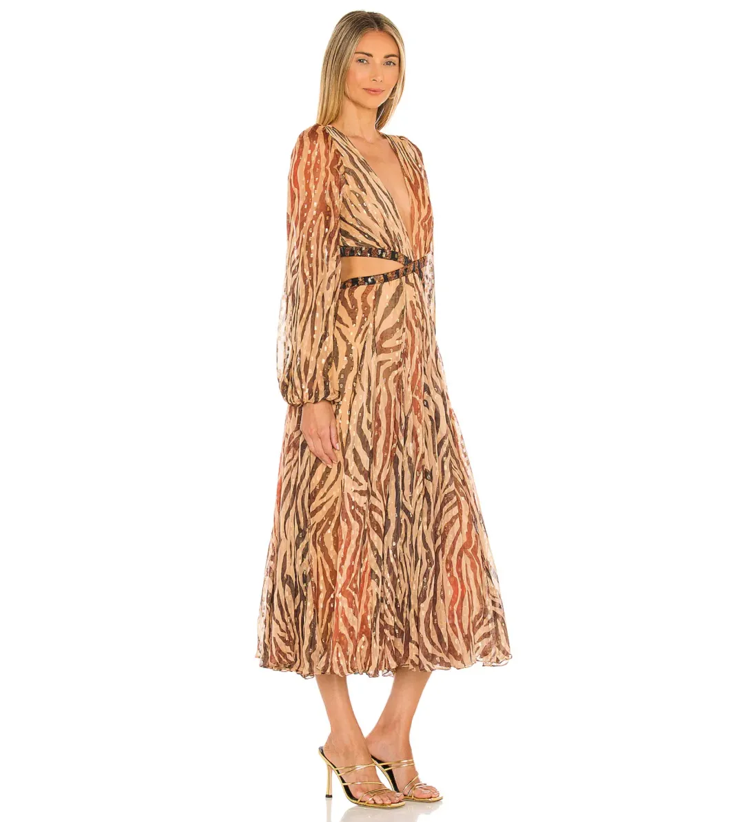 Rococo Sand Aine Midi Dress Print Size 6 for rent on The Volte - main image