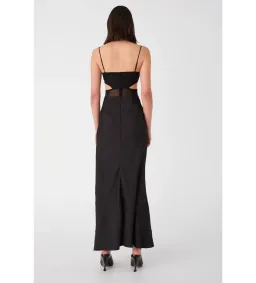 Misha Rebecca Satin Maxi Dress Black Size 10  for rent on The Volte - image 3