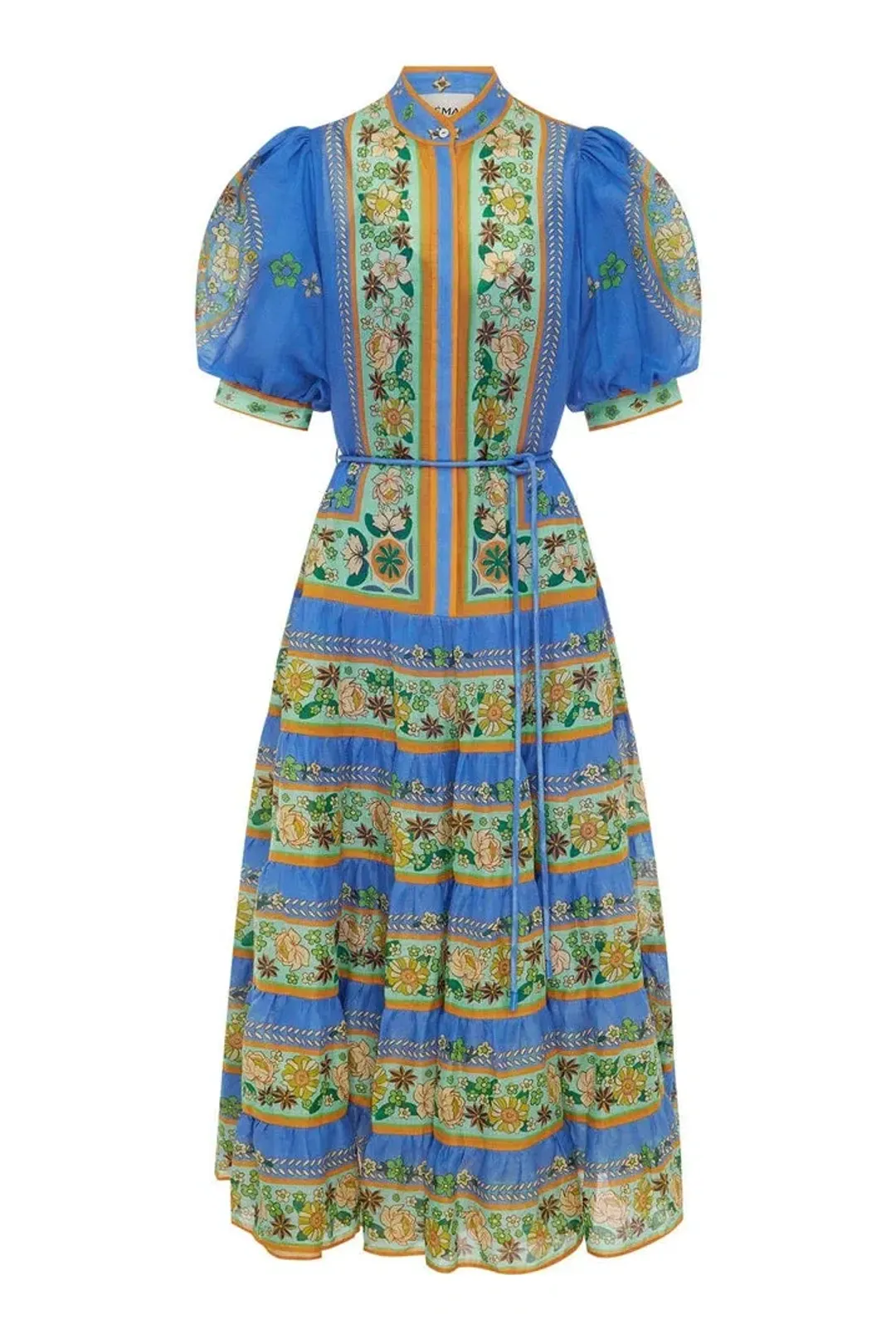 Alemais Linda Tiered Midi Dress Multi Size AU 14 for rent on The Volte - main image