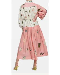 Alemais Cleo Shirtdress Pink Print Size AU 12 for rent on The Volte - image 3