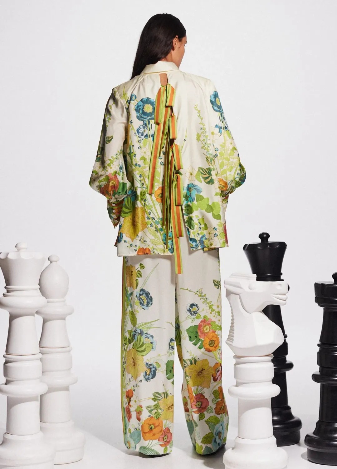 Alemais Constance Shirt and Pants Set Cream Floral Size 16 for rent on The Volte - main image