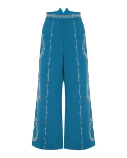 Alemais Donovan Corded Blouse and Pants Blue Size AU 16 for rent on The Volte - image 5