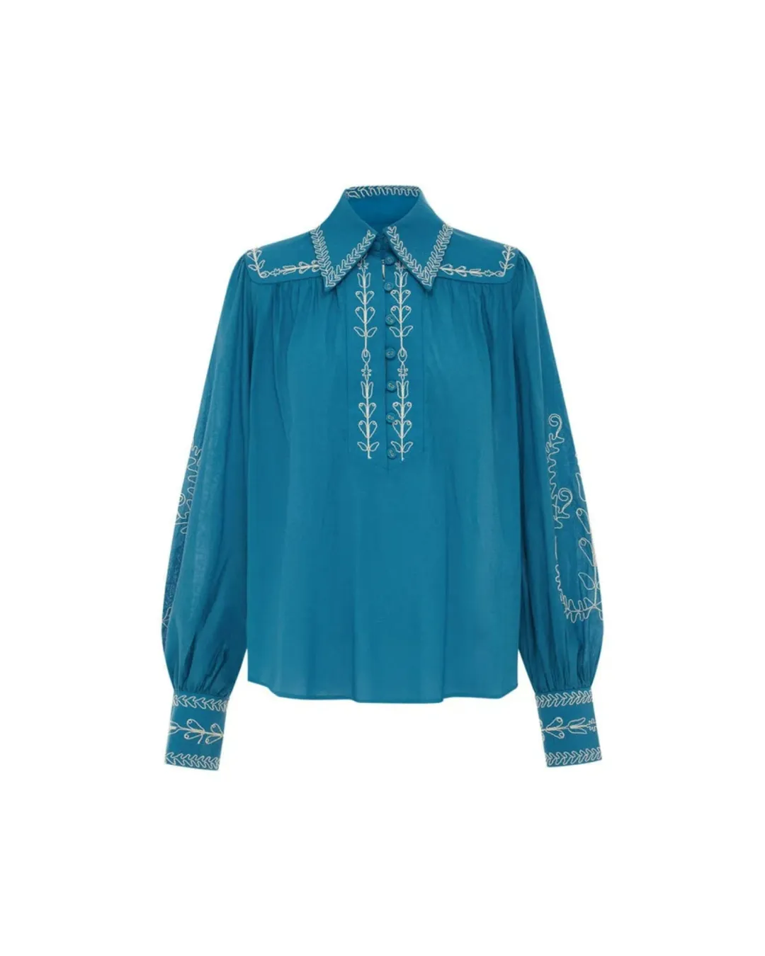 Alemais Donovan Corded Blouse and Pants Blue Size AU 16 for rent on The Volte - main image